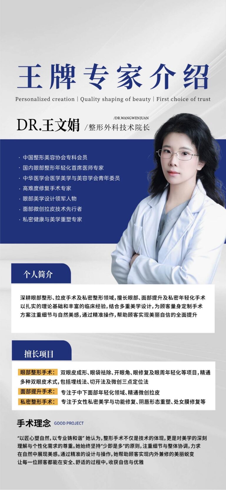 院方提供的王文娟医生肖像